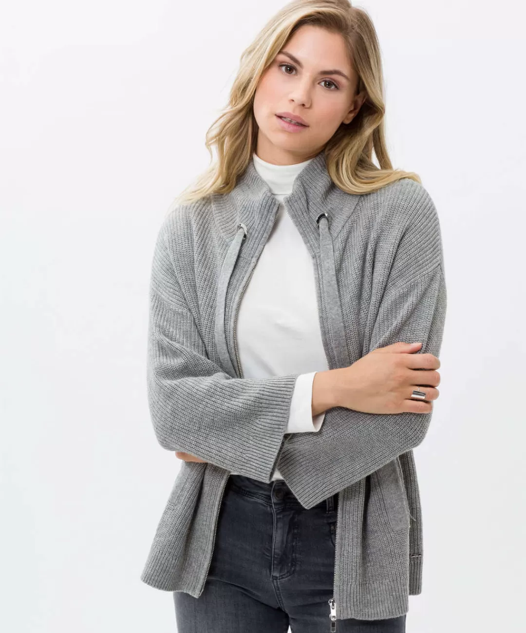 BRAX Knitwear | Sweat | Style Alex Light Grey