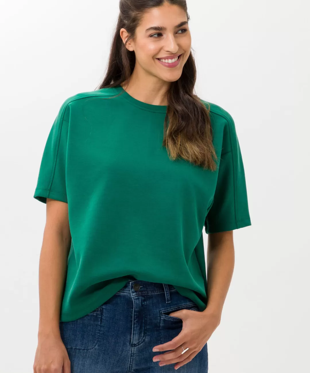 BRAX Shirts | Style Bailee Dark Malachite