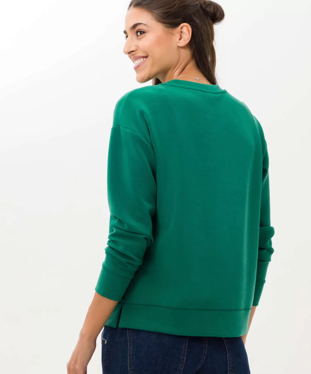 BRAX Knitwear | Sweat | Style Bo Dark Malachite