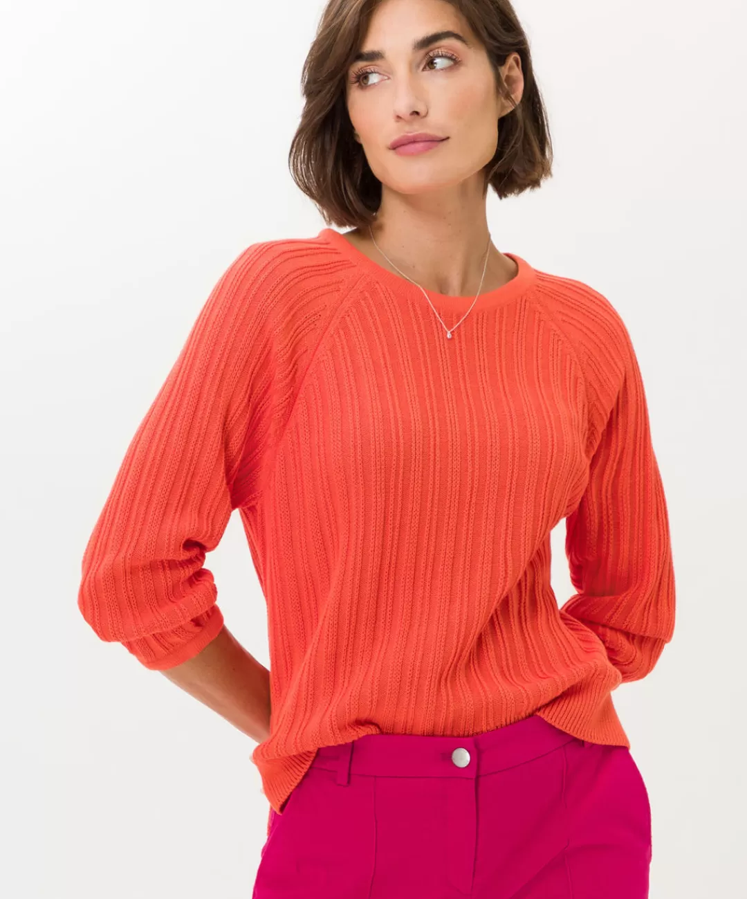 BRAX Knitwear | Sweat | Style Lesley Orange