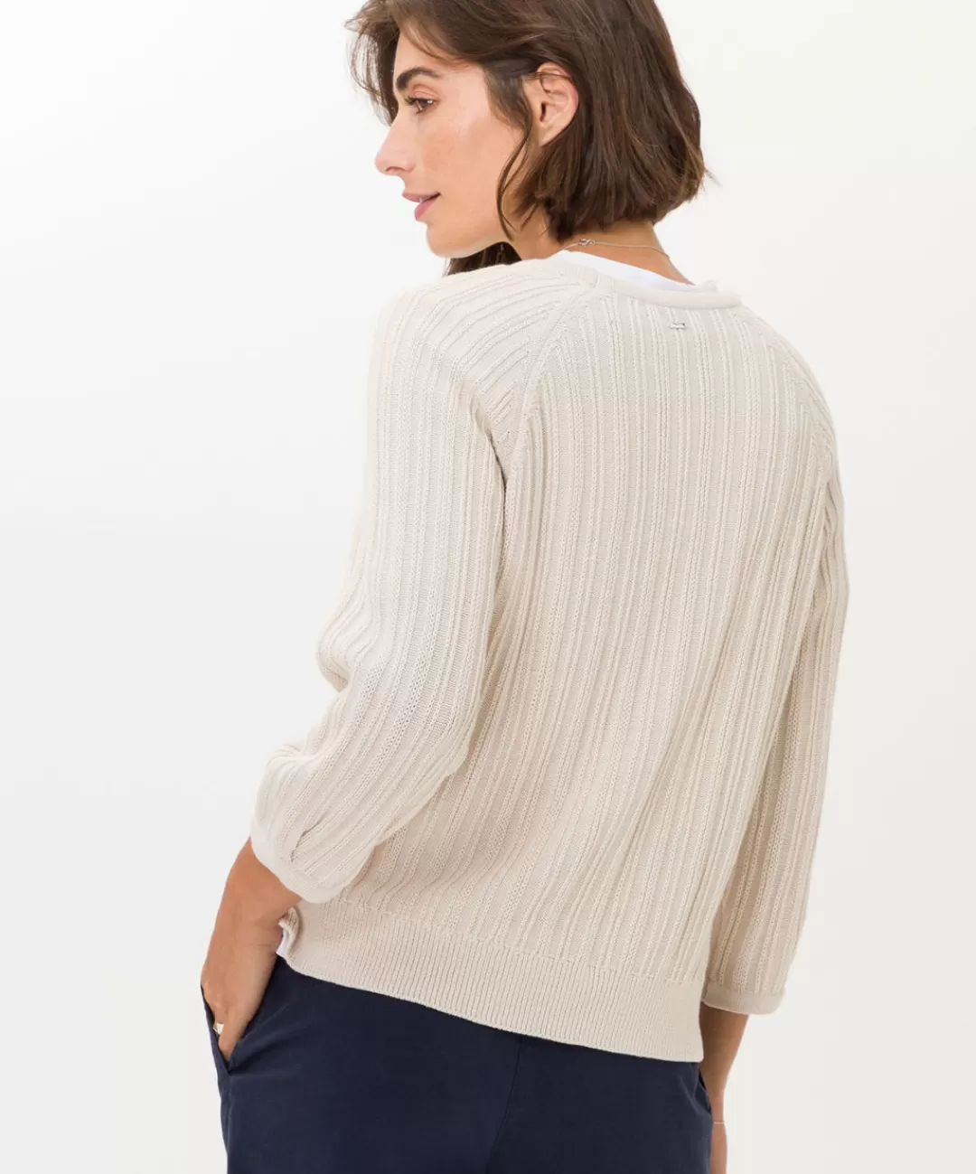 BRAX Knitwear | Sweat | Style Lesley Ivory