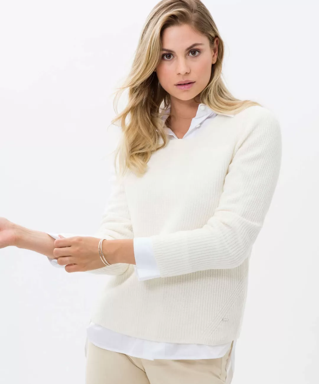 BRAX Knitwear | Sweat | Style Liz Ivory